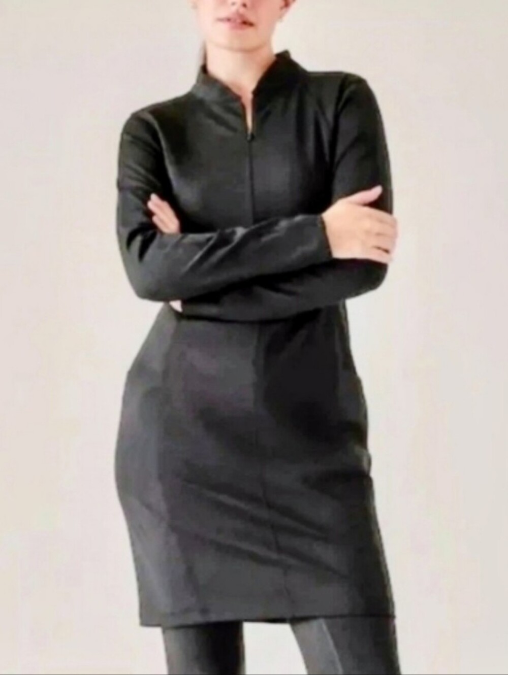 Athleta Delancey Skyline Black UPF 50+ Sculptek Dress